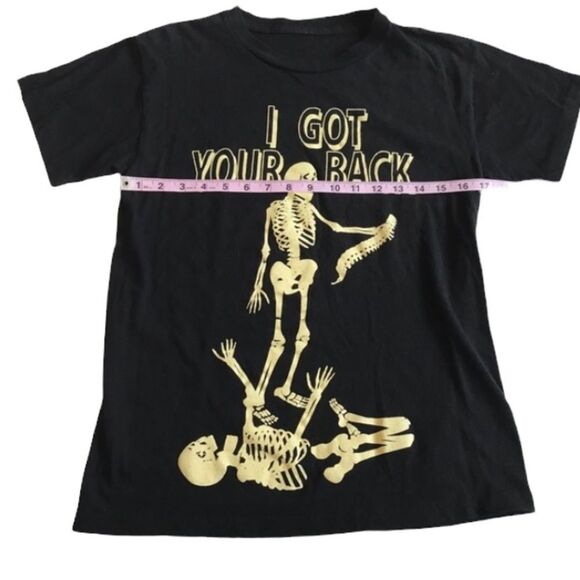 I’ve Got Your Back Skeleton Chiropractor Halloween Tee Black Sz S - Picture 6 of 8